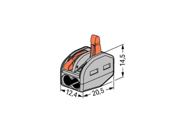 Conector de emenda; para condutores de até 4mm² com 2 entradas - 222-412 - Wago - Imagem 2