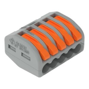 Conector de emenda; para condutores de até 4mm² com 5 entradas - 222-415 - Wago