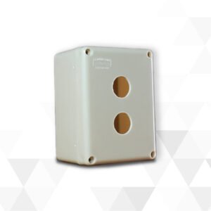 CAIXA BOTOEIRA 120X90X70MM CINZA 2 FUROS 22MM IP44