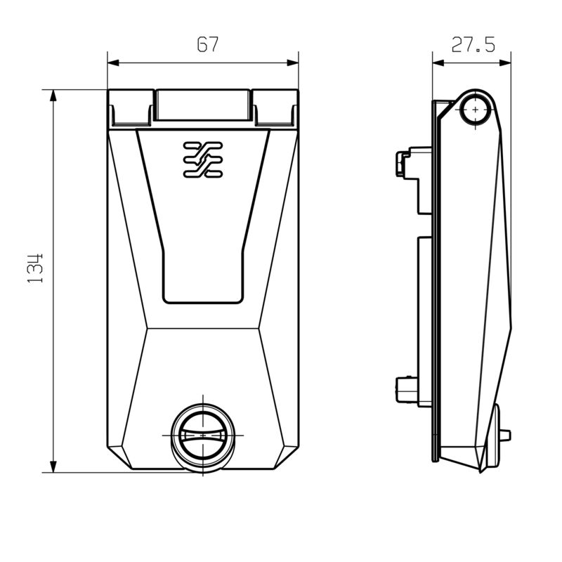 PAINEL DE INTERFACE FRONTCOM® VARIO WEIDMÜLLER - 1TOM10A RJ45 USB PL COM CHAVE - Imagem 2